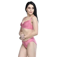 Navya Fashion Women Cotton Non Padded Non Wired, Lingerie Set (Pack of 1) MAELS05 (28, Pink)-thumb2