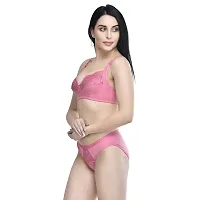Navya Fashion Women Cotton Non Padded Non Wired, Lingerie Set (Pack of 1) MAELS05 (32, Pink)-thumb4