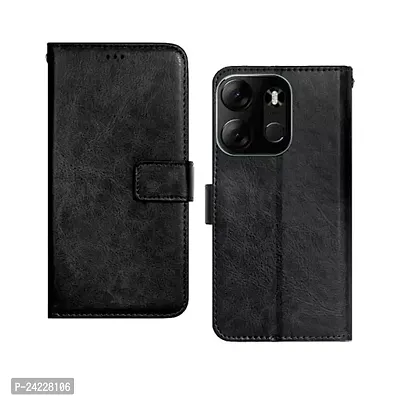 Tecno Spark G0 2023 Flip Case With Card Pockets Complete Protection Inside Pockets  Inbuilt Stand Wallet Style Back Case Magnet Closure