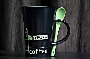 Ceramic Coffee Cup with Spoon Set of 1 Mug - Assorted Color-thumb2