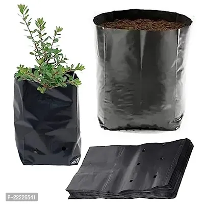Garden UV Resistant Black Polyethylene Poly (PP) Grow Bag | Plant Grow Bags for Home Garden, Nursery, Terrace Gardening | 14x14 inches Combo Pack of 25
