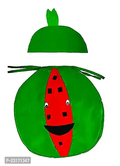 Fancy Steps Fruits and vegetable fancy Dress costume for Kids Costume Wear cutout (Watermelon)-thumb0