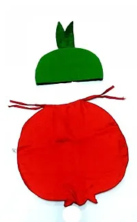 Fancy Steps Fruits and vegetable fancy Dress costume for Kids Costume Wear cutout (Pomegranate)-thumb1