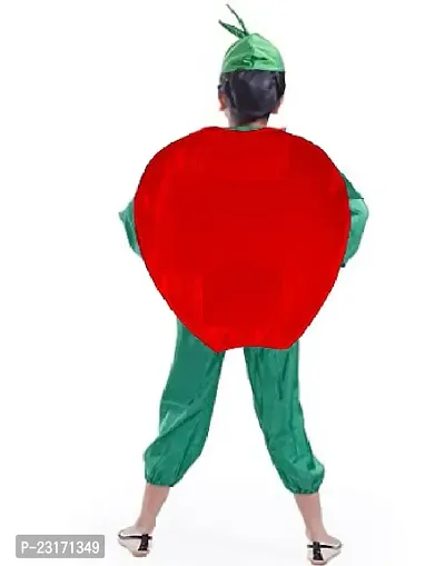 Fancy Steps Fruits and vegetable fancy Dress costume for Kids Costume Wear cutout with Jumpsuit  (Apple)small-thumb2