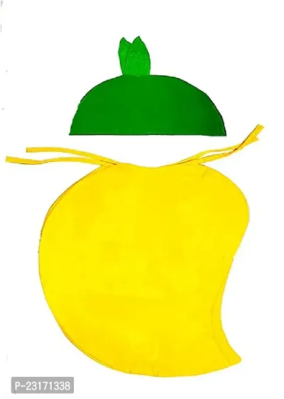 Fancy Steps Fruits and vegetable fancy Dress costume for Kids Costume Wear cutout (Mango Face)-thumb2