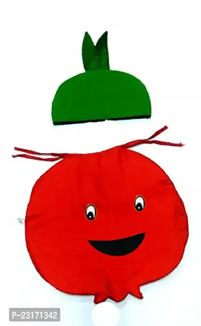 Fancy Steps Fruits and vegetable fancy Dress costume for Kids Costume Wear cutout (Pomegranate)-thumb0