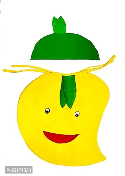 Fancy Steps Fruits and vegetable fancy Dress costume for Kids Costume Wear cutout (Mango Face)-thumb0