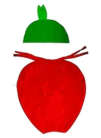 Fancy Steps Fruits and vegetable fancy Dress costume for Kids Costume Wear cutout (Apple)-thumb1