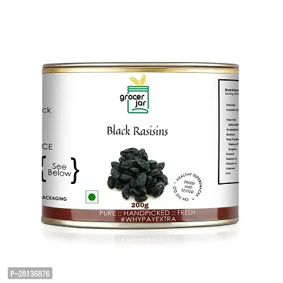 GROCER JAR BLACK RAISINS 200G