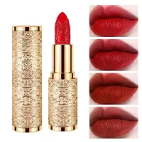 Gold Carved Makeup Lipstick Long Lasting High Pigment Velvet Formula Matte Lipstick Gloss-thumb1