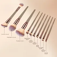 Professional Maquillaje Tools Synthetic Korean Brown Foundation Eye Makeup Brushes-thumb1