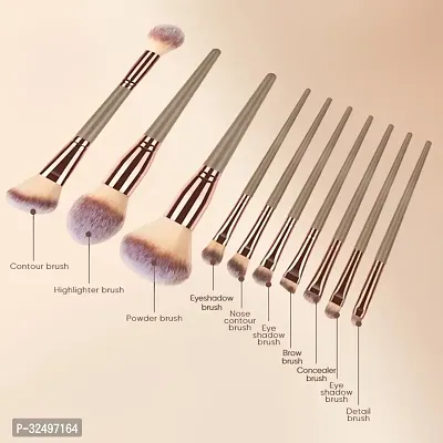 Professional Maquillaje Tools Synthetic Korean Brown Foundation Eye Makeup Brushes-thumb2