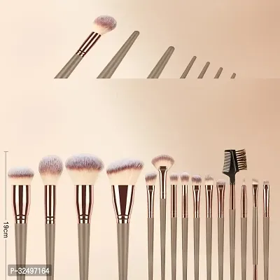 Professional Maquillaje Tools Synthetic Korean Brown Foundation Eye Makeup Brushes-thumb3