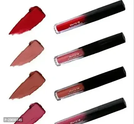 Lipsticks for Women Long Lasting Smooth Finish Moisturising One Swipe Pigmentation PACK OF 4-thumb0