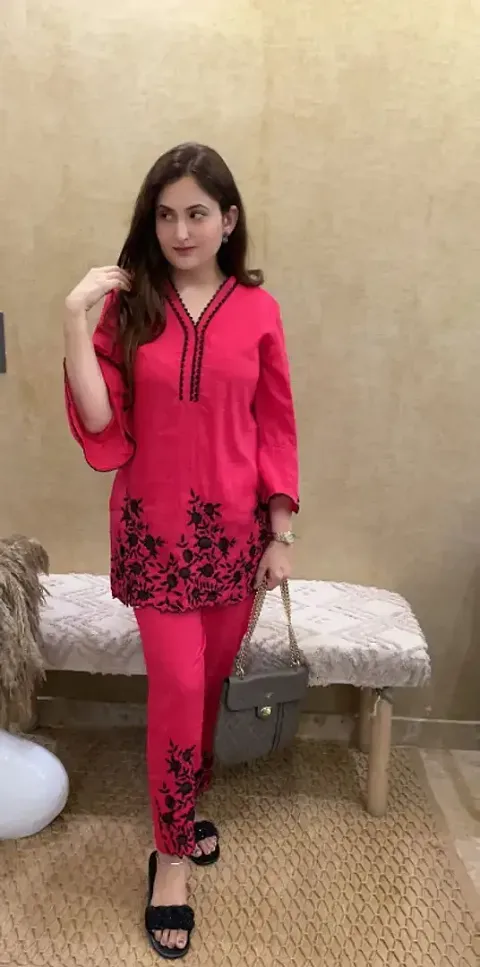 Premium Rayon Embroidered Co-ords Sets For Women