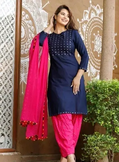 Fancy Rayon Kurta Set For Women