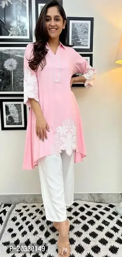 Fancy Rayon Kurta Bottom Set For Women