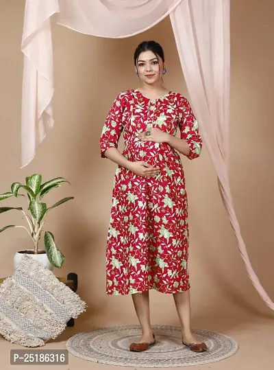 Fancy Rayon Maternity Feeding Kurtas For Women