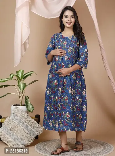 Fancy Rayon Maternity Feeding Kurtas For Women-thumb2