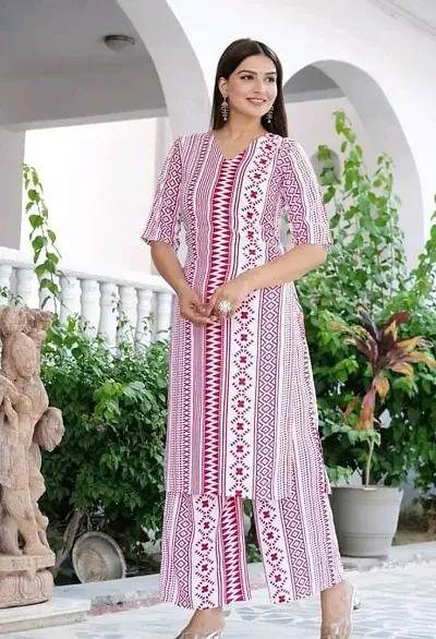 Fancy Rayon Kurta Bottom Set For Women