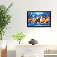 Mad Masters # Canvas Seven Running Horses vastu Painting (UV Textured Print 19x13)-thumb2