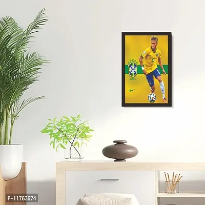 Mad Masters Neymar jr 1 Piece Wooden Framed Painting |Wall Art | Home D?cor | Painting Art | Unique Design | Attractive Frames-thumb3