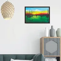 Mad Masters Beautiful Sunset with Boats 1 Piece Wooden Framed Wall Art Painting for Home D?cor-thumb4