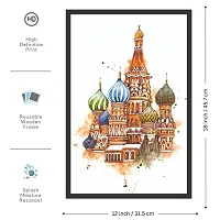 Mad Masters St Basil's Cathedral, Moscow, Russia, 1 Piece Wooden Framed Painting |Wall Art | Home D?cor | Painting Art | Unique Design | Attractive Frames-thumb1