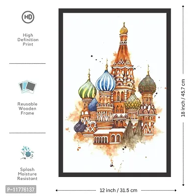 Mad Masters St Basil's Cathedral, Moscow, Russia, 1 Piece Wooden Framed Painting |Wall Art | Home D?cor | Painting Art | Unique Design | Attractive Frames-thumb2