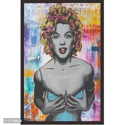 Mad Masters Marilyn Monroe Framed Painting (Wood, 18 inch x 12 inch, Textured UV Reprint)