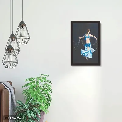 Mad Masters Blue Dancer Framed Painting (Wood, 18 inch x 12 inch, Textured UV Reprint)-thumb4