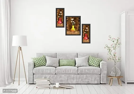 Mad Masters Decorative Wall Art Painting Set of 3 for Living Room-thumb2