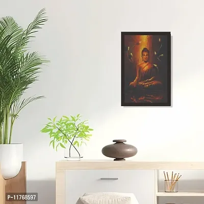 Mad Masters Lord Budha 1 Piece Wooden Framed Painting |Wall Art | Home D?cor | Painting Art | Unique Design | Attractive Frames-thumb3