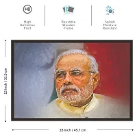 mad masters honourable PM Narendra Modi Wall decorative Painting with Frame (paper, 18 x 12-inches, Multicolour)-thumb1