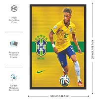 Mad Masters Neymar jr 1 Piece Wooden Framed Painting |Wall Art | Home D?cor | Painting Art | Unique Design | Attractive Frames-thumb1