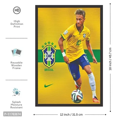 Mad Masters Neymar jr 1 Piece Wooden Framed Painting |Wall Art | Home D?cor | Painting Art | Unique Design | Attractive Frames-thumb2