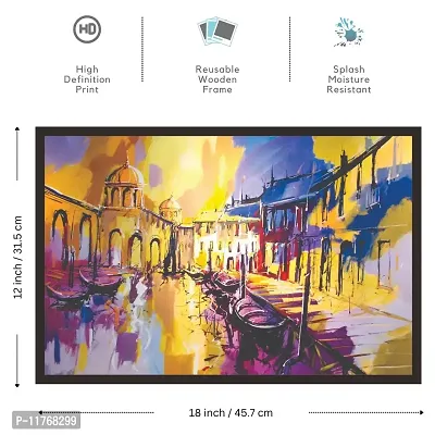 Mad Masters Venice 1 Piece Wooden Framed Painting |Wall Art | Home D?cor | Painting Art | Unique Design | Attractive Frames-thumb2