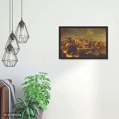 Mad Masters Rialto Bridge in Venice 1 Piece Wooden Framed Painting |Wall Art | Home D?cor | Painting Art | Unique Design | Attractive Frames-thumb4