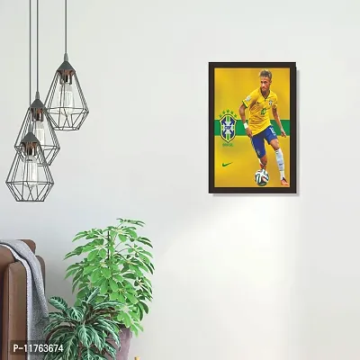 Mad Masters Neymar jr 1 Piece Wooden Framed Painting |Wall Art | Home D?cor | Painting Art | Unique Design | Attractive Frames-thumb4