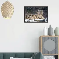 Mad Masters Snow Leopard. 1 Piece Wooden Framed Painting |Wall Art | Home D?cor | Painting Art | Unique Design | Attractive Frames-thumb4