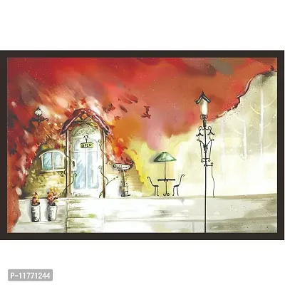 Mad Masters House Art 1 Piece Wooden Framed Painting |Wall Art | Home D?cor | Painting Art | Unique Design | Attractive Frames