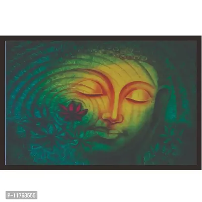 Mad Masters Lord Budha 1 Piece Wooden Framed Painting |Wall Art | Home D?cor | Painting Art | Unique Design | Attractive Frames