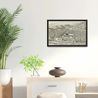 Mad Masters Handmade Drawing of Holy Kaba in Mecca 1 Piece Wooden Framed Painting -18 x 12-thumb2