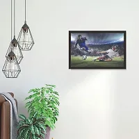 mad masters Soccer Players in Action 1 Piece Wooden Framed Painting |Wall Art | Home D?cor | Painting Art | Unique Design | Attractive Frames-thumb3