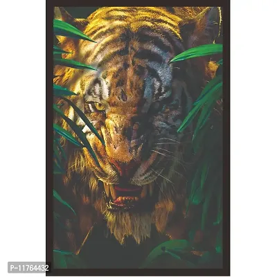 Mad Masters Tiger 1 Piece Wooden Framed Wall Painting