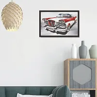 Mad Masters Retro car.Vintage Background Framed Painting (Wood, 18 inch x 12 inch, Textured UV Reprint)-thumb4