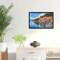 Mad Masters Colorful View of The Beautiful City 1 Piece Wooden Framed Wall Art Painting-thumb2