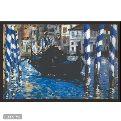 Mad Masters The-Grand-Canal-of-Venice-Blue-Venice 1 Piece Wooden Framed Painting |Wall Art | Home D?cor | Painting Art | Unique Design | Attractive Frames