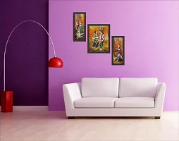 Mad Masters Radha Krishna Wall Art Painting Set of 3 for Living Room-thumb2