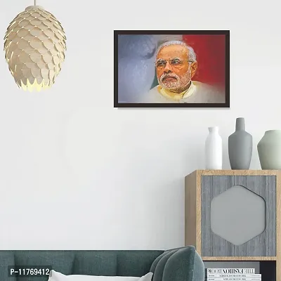 mad masters honourable PM Narendra Modi Wall decorative Painting with Frame (paper, 18 x 12-inches, Multicolour)-thumb5